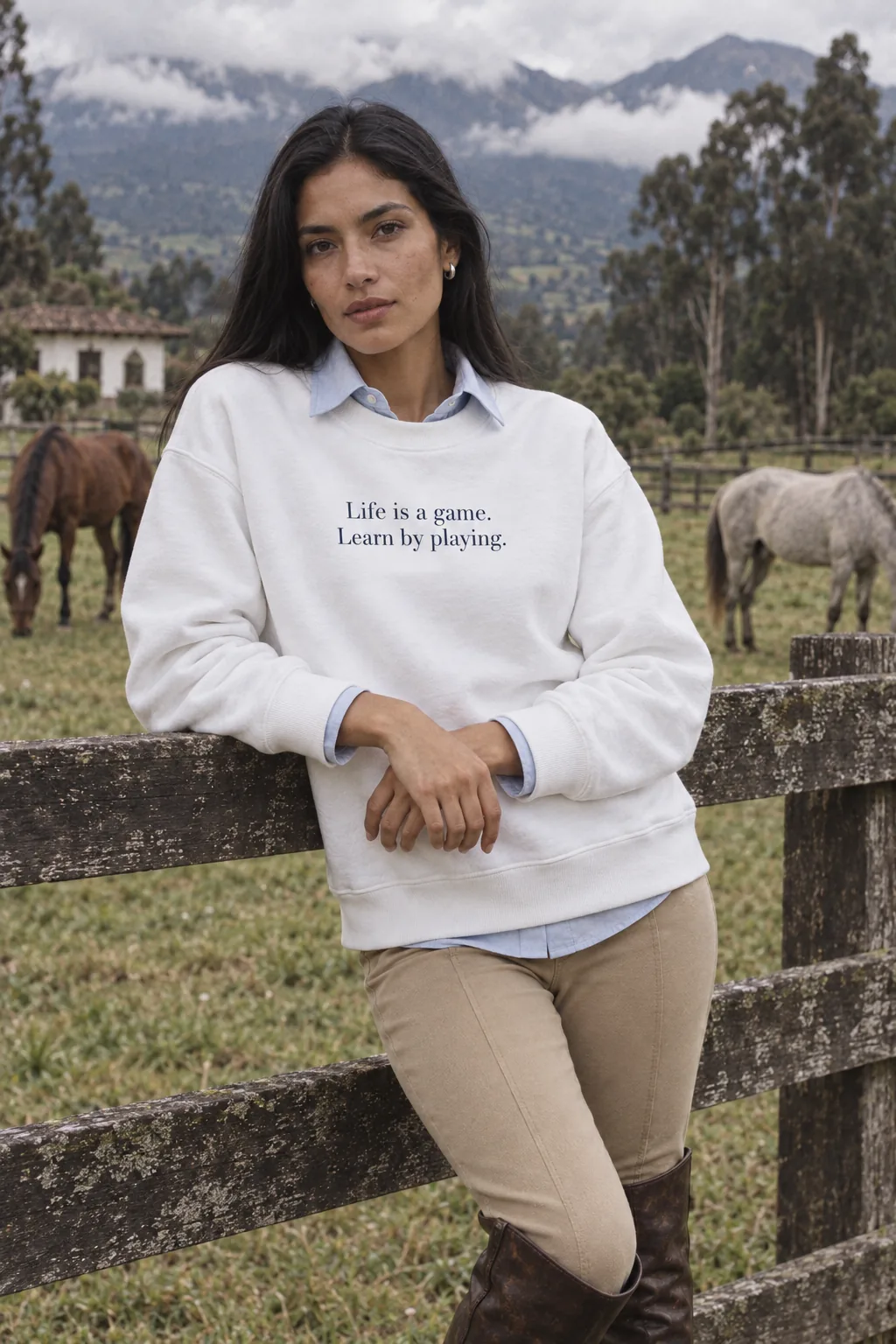 At the paddock of a hacienda near Quito